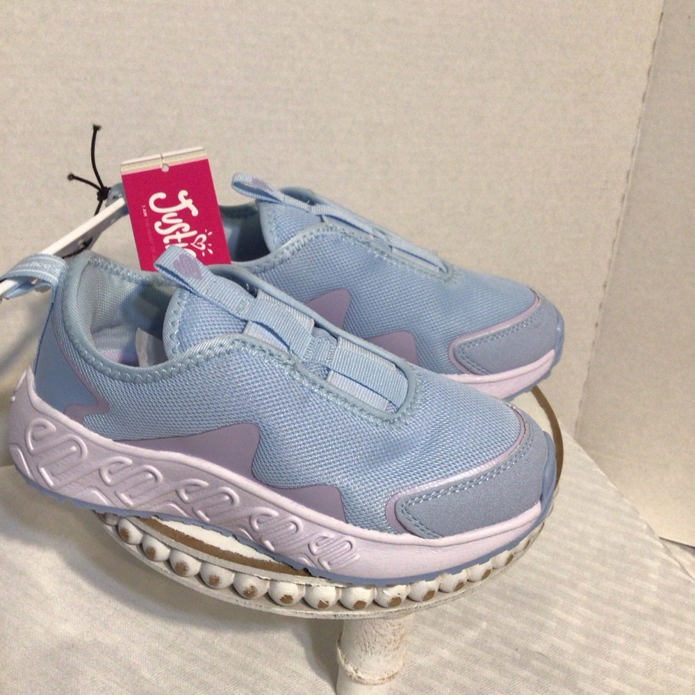 JUSTICE GIRL Slip On Athletic Sneakers Shoes 13 Blue NWT No Lace Comfort Walking - Picture 4 of 8